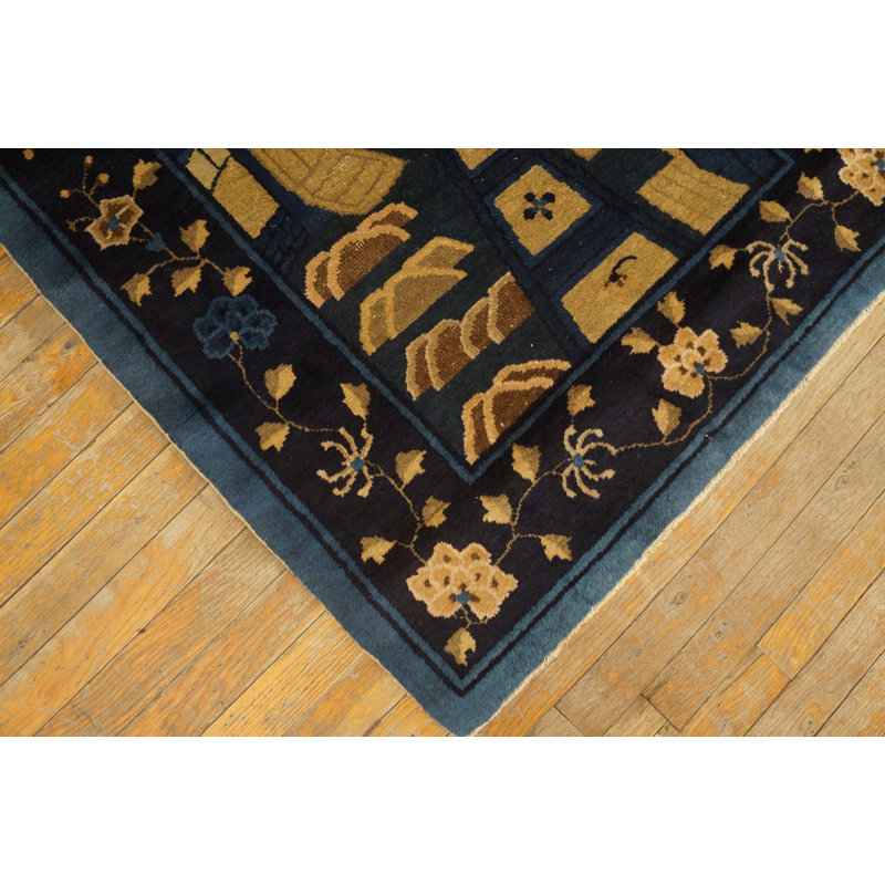 Antique Scenic Pictorial Peking Chinese Rug