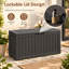 Boîte de rangement verrouillable en résine résistante à l'eau 80 gallons-138755383