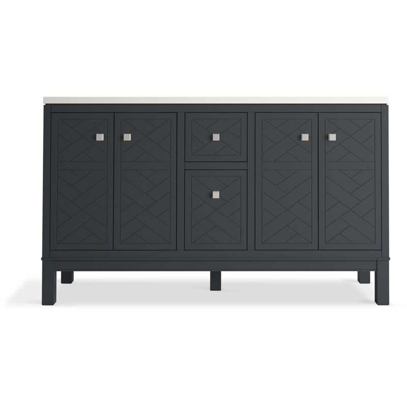 Beauxline 60-In Bathroom Vanity Set, Slate Gray