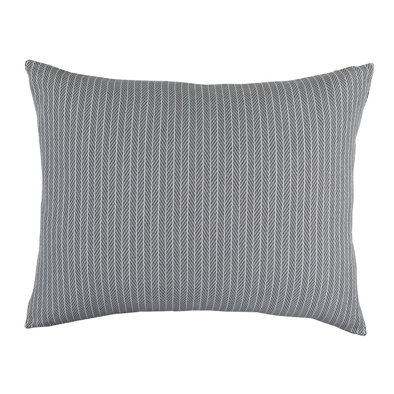 Chevron Lumbar Pillow Cover & Insert, 26" x 35", Gray/White
