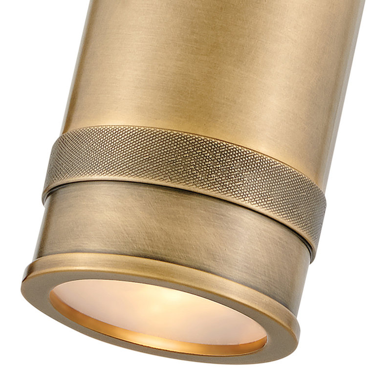 Pratt 12.5" Aluminum Pivotable Wall Mount Lantern, Heritage Brass