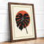 Red Starburst with Ribbon Art Deco - Framed Print-653124705-653124717