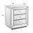Three Drawer Nightstand with Crystal Handles