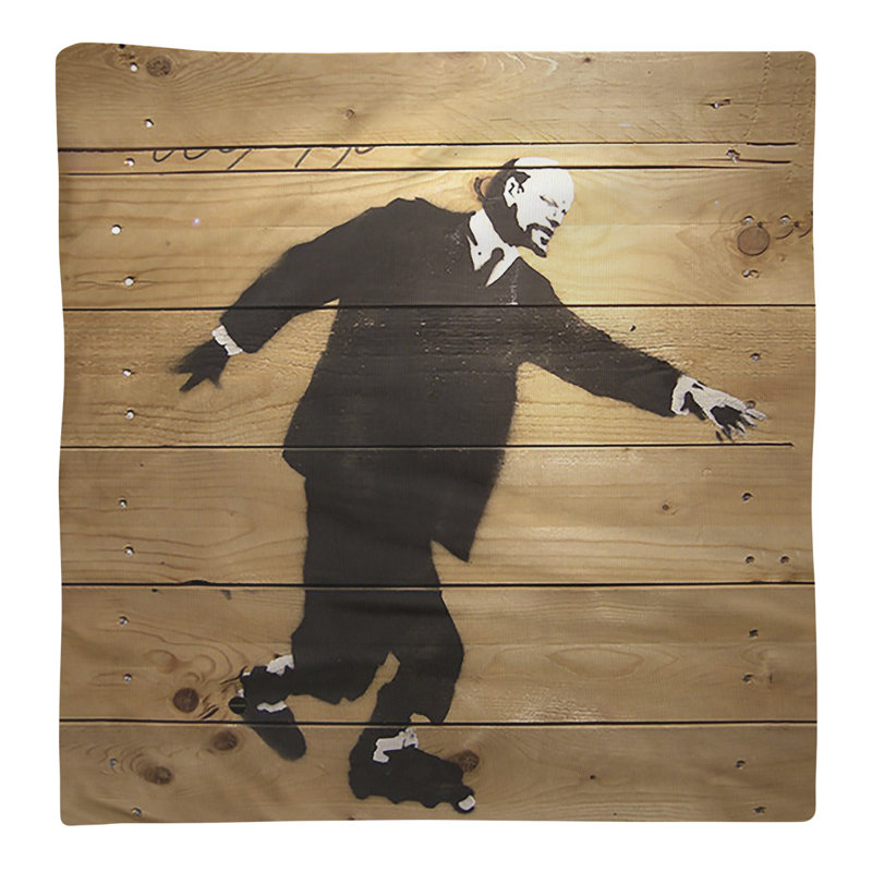 Serviette de table à Rollerblades de Lénine, 22 po x 22 po, Polyester sergé