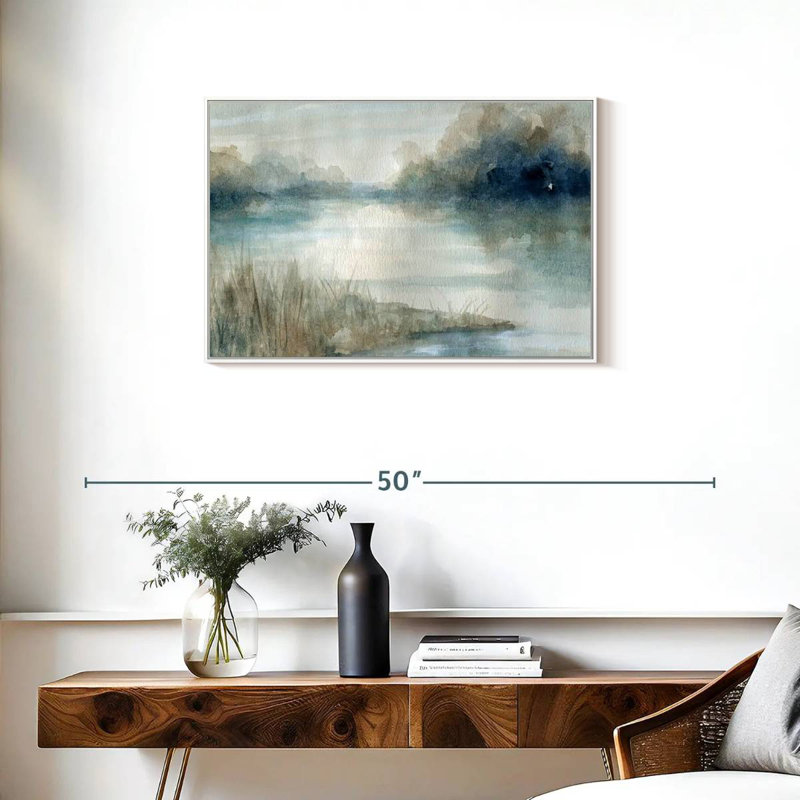Still Still Waters, Cadre flottant blanc, 31 po x 21 po