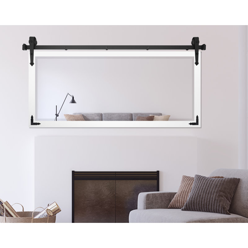 Miroir pleine grandeur N Peace, H 32 po x l 66 po, Blanc satiné