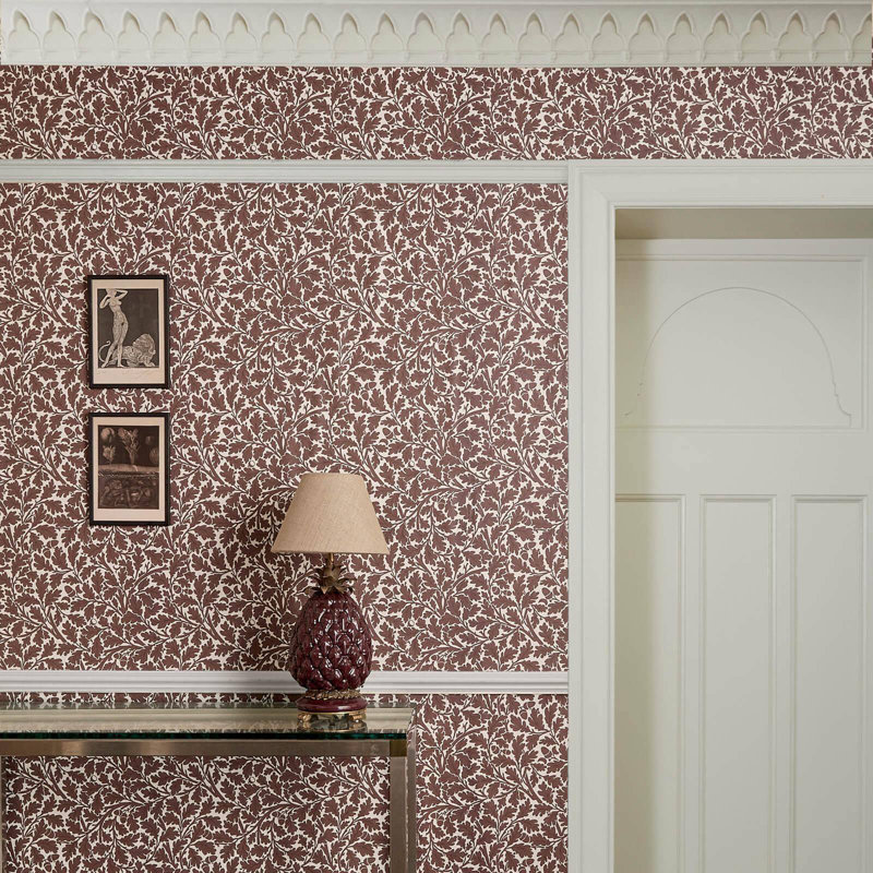 QUERCUS Wallpaper - Carnelian 9'10" - full height wallpaper