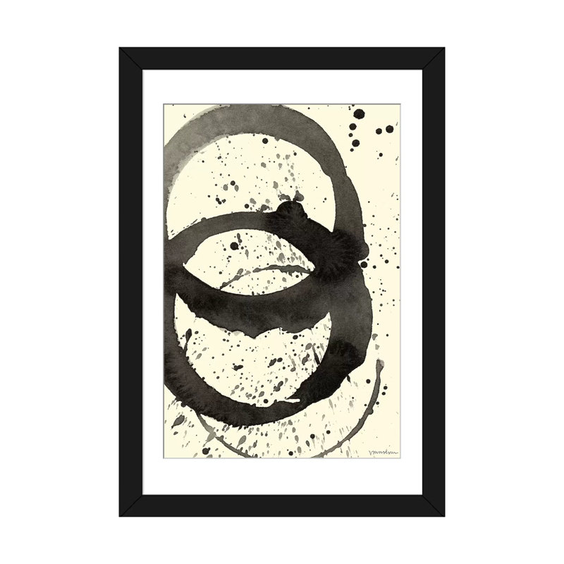 « astro burst iv », reproduction d’art sur toile tendue, H 24 po x l 16 po x P 1 po, Papier d'art encadré noir, Blanc