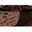 Tapis brun/rouge/beige tissé à la machine