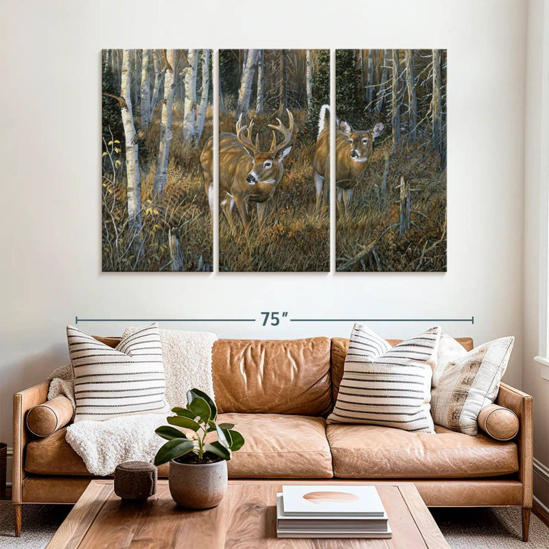 Brampt November Instinct - Deer, 42" H x 65" W