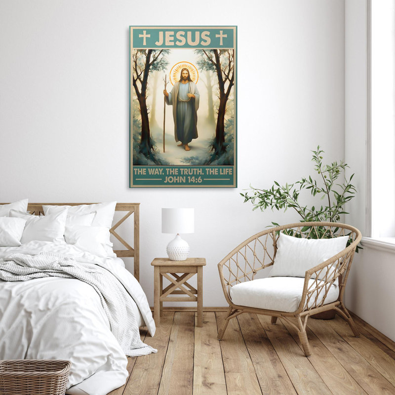 «Harmonia Jesus The Way The Truth The Life On», impression sur toile, H 36 po x l 24 po x P 1,25 po