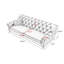 Canapé modulaire brun en cuir véritable