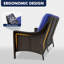 Canapé d'extérieur en osier avec coussin-106632605