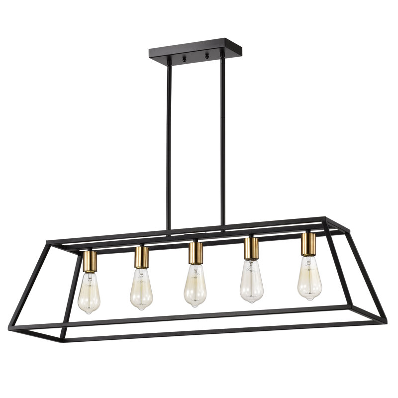 Hajra 5 - Light Kitchen Island Pendant, Textured Black
