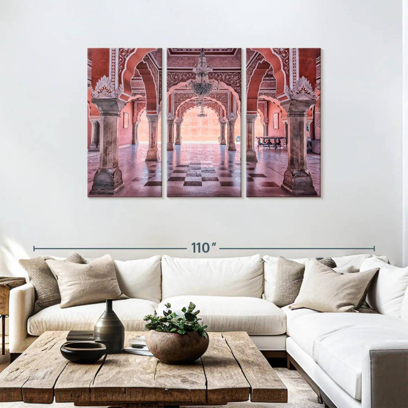 Arches du palais de Sebbie Jaipur, H 48 po x l 74 po