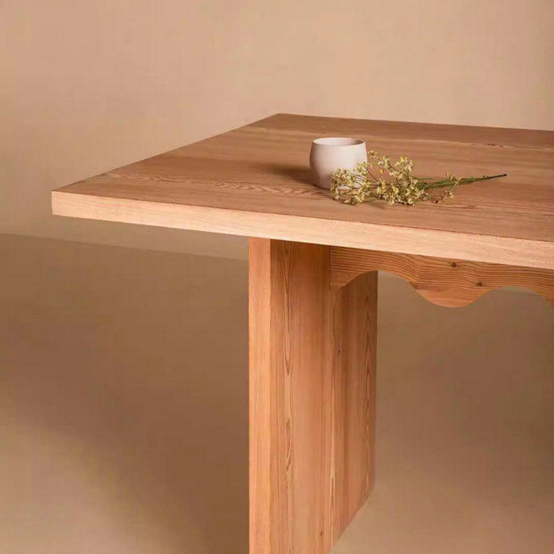Table de salle à manger en bois de frêne massif, H 29,53 po x L 70,87 po x l 31,5 po