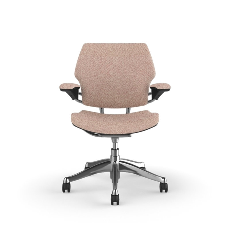 Chaise de travail ergonomique Freedom - Coda, Rosé - 0116, Aluminium poli avec garniture graphite