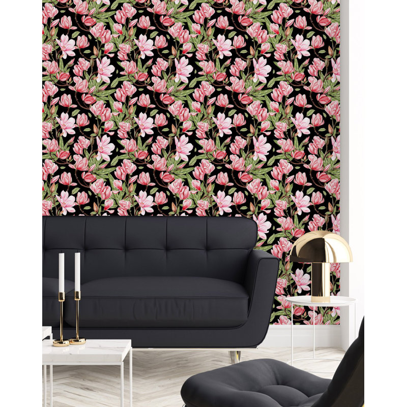 Murale florale, L 2,08 pi x L 10,42 pi