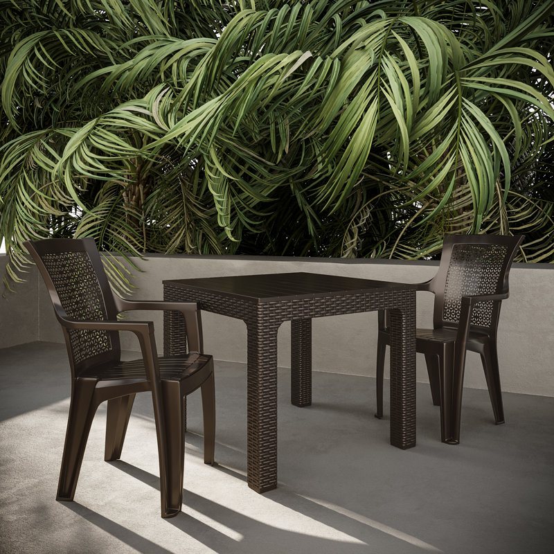 Klea 2 - Person Patio Dining Set with Square Table