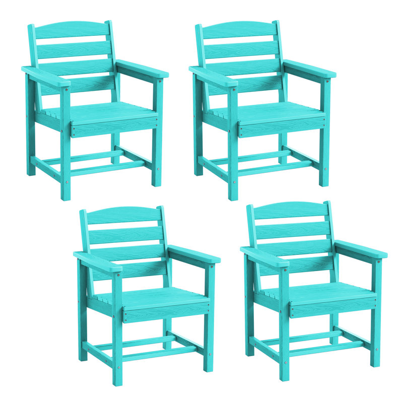 Chaises de salle à manger d'extérieur en PEHD, Bleu aqua