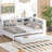 Wooden Daybed, Daybed With Storage Shelf And USB Charging Ports