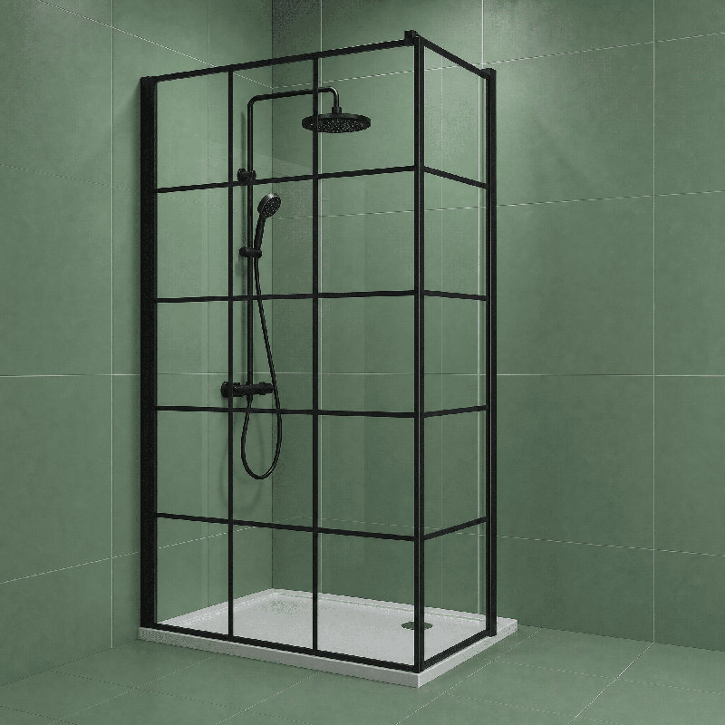 322 mm W Walk In Frameless Wet Room Glass Screens