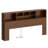 Bookcase Headboard with Charging Station, Upgraded 3-Color LED Lighting with Rotary Knob Control, Available in King Size-555472329-555472335