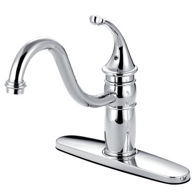 Kingston Brass Georgian Single-Handle Deck Mount Kitchen Faucet