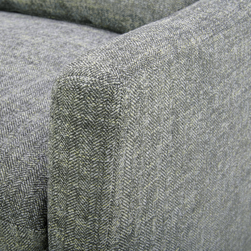 Upholstered Swivel Armchair, Light Gray