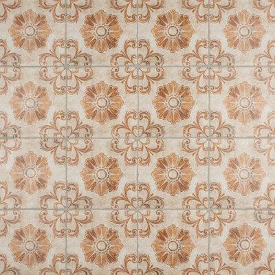 Costa 7.75" x 7.75" Ceramic Patterned Wall & Floor Tile