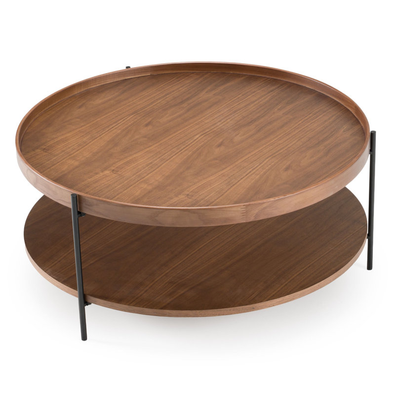 Sulender - Modern Large Coffee Table, Walnut