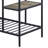 Rustic Oak And Black Kitchen Island With Open Shelving