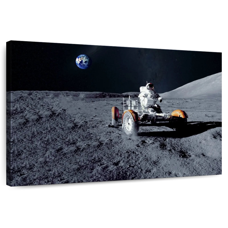 Oberle Astronaut On Moon Rover