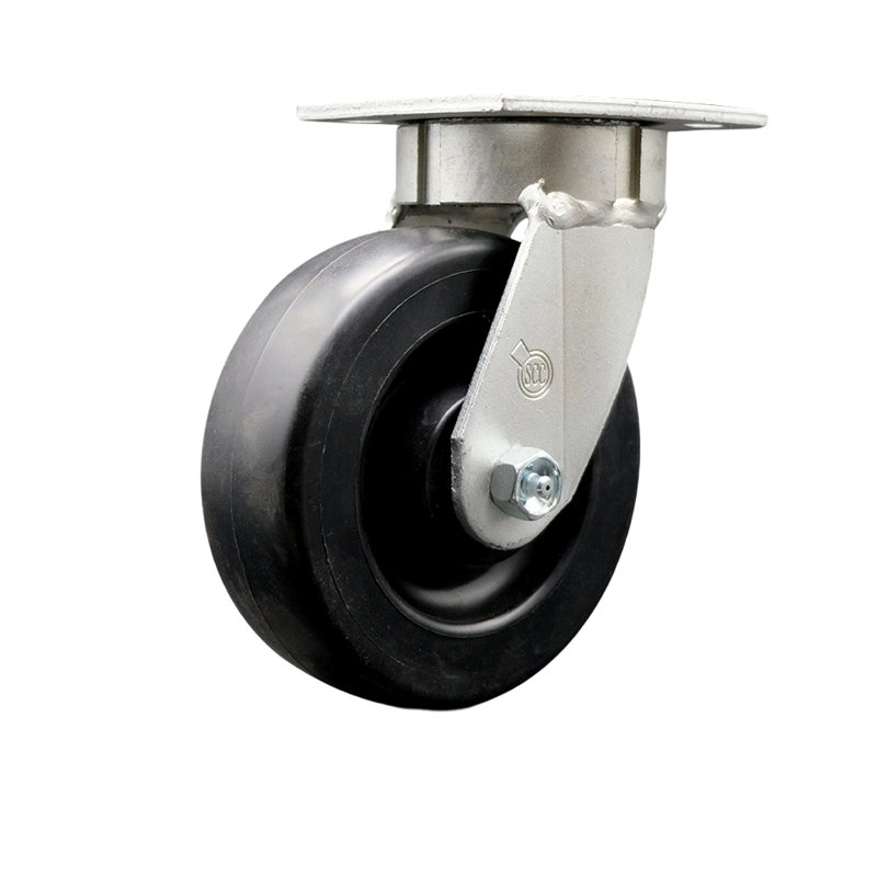 6 Inch Kingpinless Polyolefin Wheel Swivel Top Plate Caster Service Caster Brand