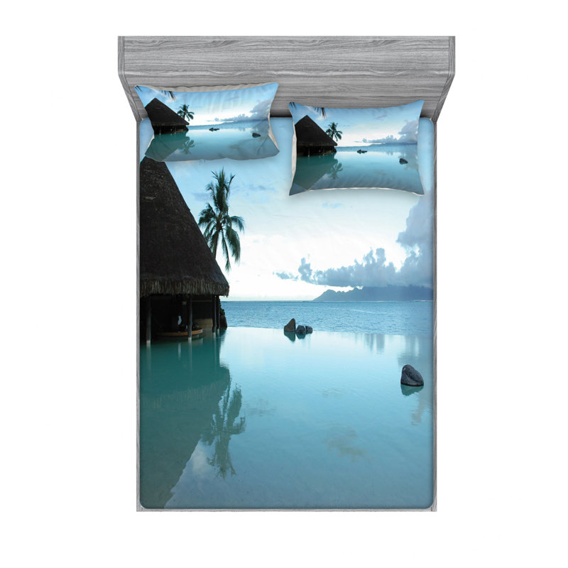 Microfiber Sheet Set, Queen Sheet Set with Fitted Sheet