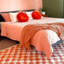 Tapis à poils longs rose / crème à carreaux Walker-1740906901