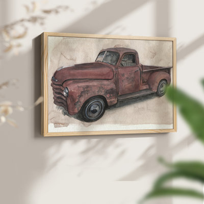 Antique Pickup I -Framed Print - Restickable