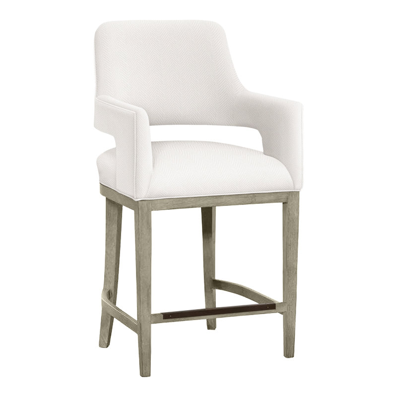 Tabouret de bar et de comptoir Josie, Amande chamois, Perigold Posh Snow, Tabouret de comptoir (siège d'une hauteur de 26,5