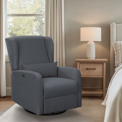 Candace Power Recliner 3-In-1 With Swivel, Glider, USB Ports