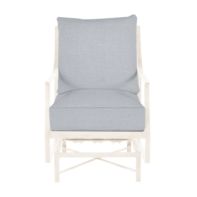 Monaco Patio Chair with Cushions, Welt, Slate Gray, Linen Chambray
