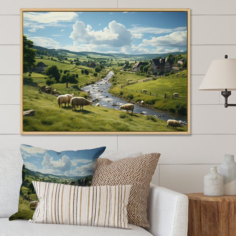 Blash Cow in Allemagne Repères I - Impression, 30" H x 40" W, Cadre naturel flottant