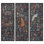 «Whimsical Woodland Animals and Botanical Pattern Illustration», reproduction d'art sur toile encadrée