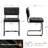 Marlow 19.3" H Mid-Century Modern Tufted Faux Leather Side Dining Chair with Steel Frame-375947236-353112190