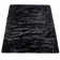 Medinger Solid Color Machine Made Shag Polyester Area Rug in Black