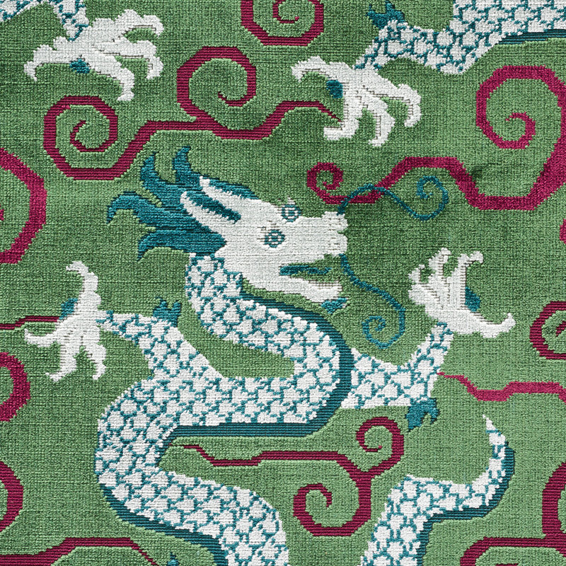 Tissu en velours Bixi, Émeraude