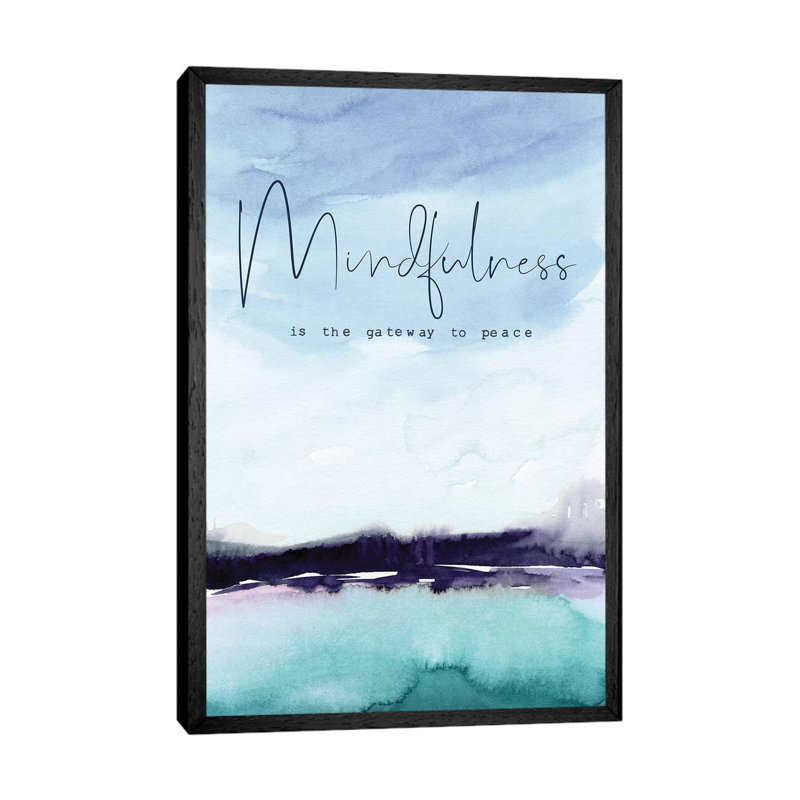 Mindfulness by Stephanie Ryan - Painting on Canvas, Black Framed, 66.04 cm H x 45.72 cm W