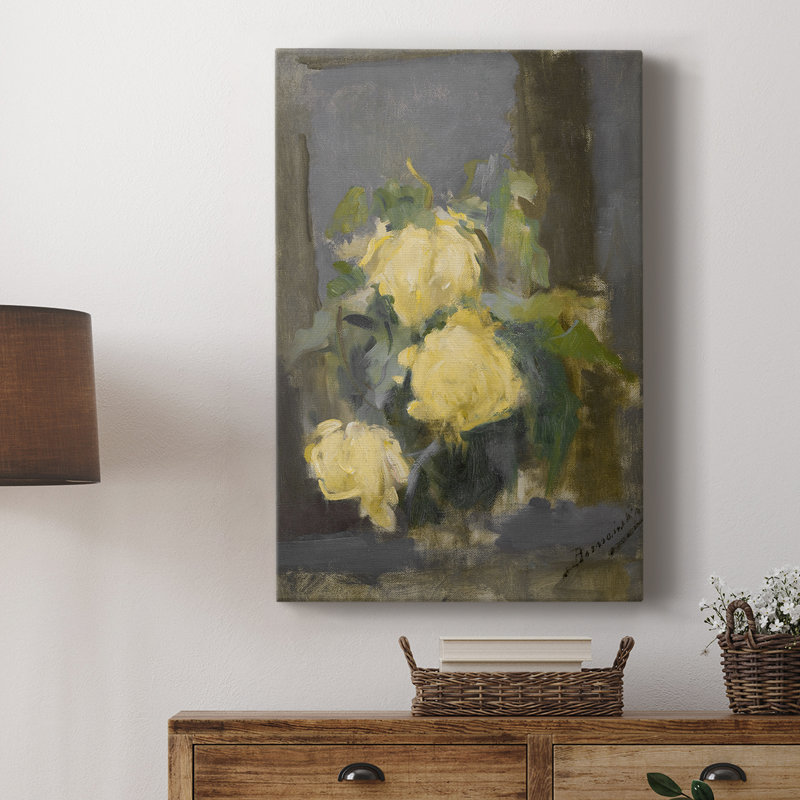 Motif floral rétro CCXLV - galerie Cavas, H 60 po x l 40 po