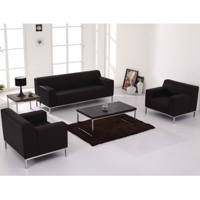 Hercules LeatherSoft Loveseat w/ Line Stitching & Integrated Stainless Steel Frame