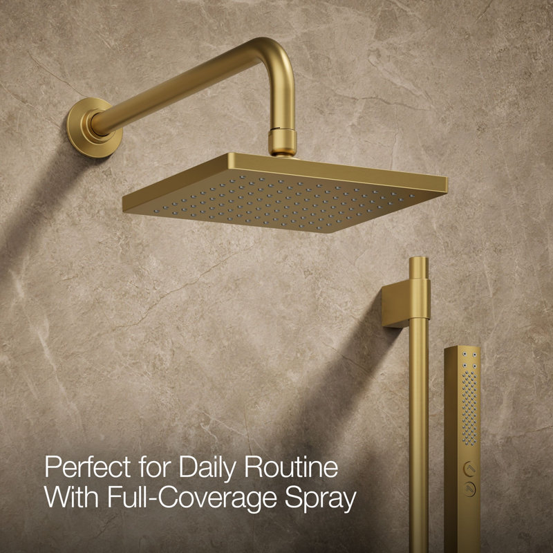 Honesty Rite-Temp Showering Kit 2.5 GPM, Brushed Brass