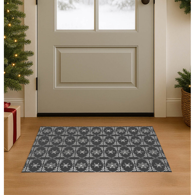 Paillasson d'intérieur, Argent / gris anthracite, L 60 po x L 84 po